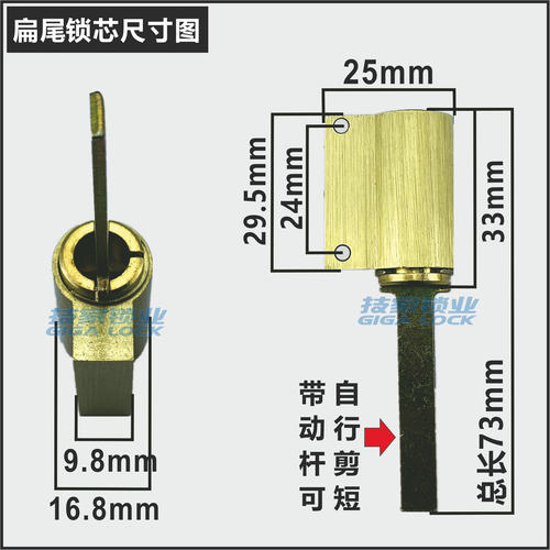 适用ORVIBO欧瑞博锁芯智能锁指纹锁电子门扁杆带尾巴应急伸缩锁头 - 图0