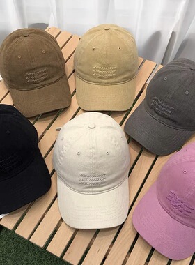 韩版高品质磨毛刺绣秋冬棒球帽子女宽檐显脸小潮男时尚百搭鸭舌帽