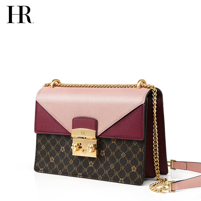 hr赫莲娜斜挎小方包女2020老花包 hr女士包袋