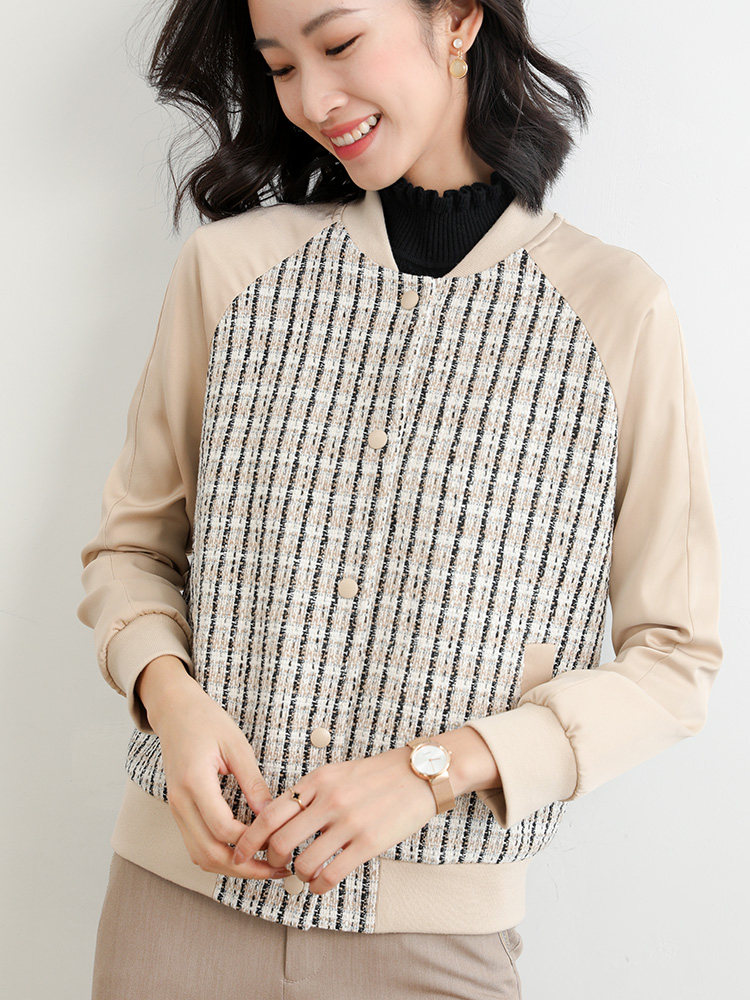 熙世界新款2020秋冬柔美粗花呢短款 sllsky服饰短外套