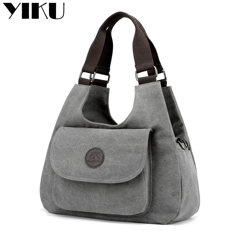 上班帆布2020新款休闲手提单肩包 伊酷女士包袋