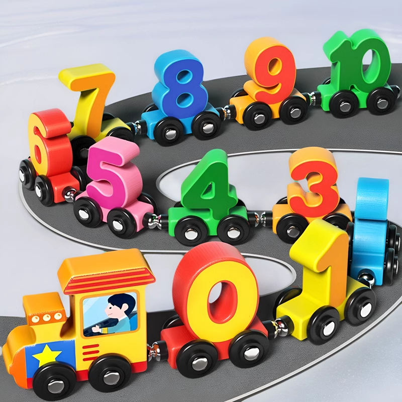 磁性小火车儿童玩具木制积木益智力0-3岁3-6岁早教启蒙男孩女孩,淘宝优惠券,粉丝福利购,淘宝优惠卷