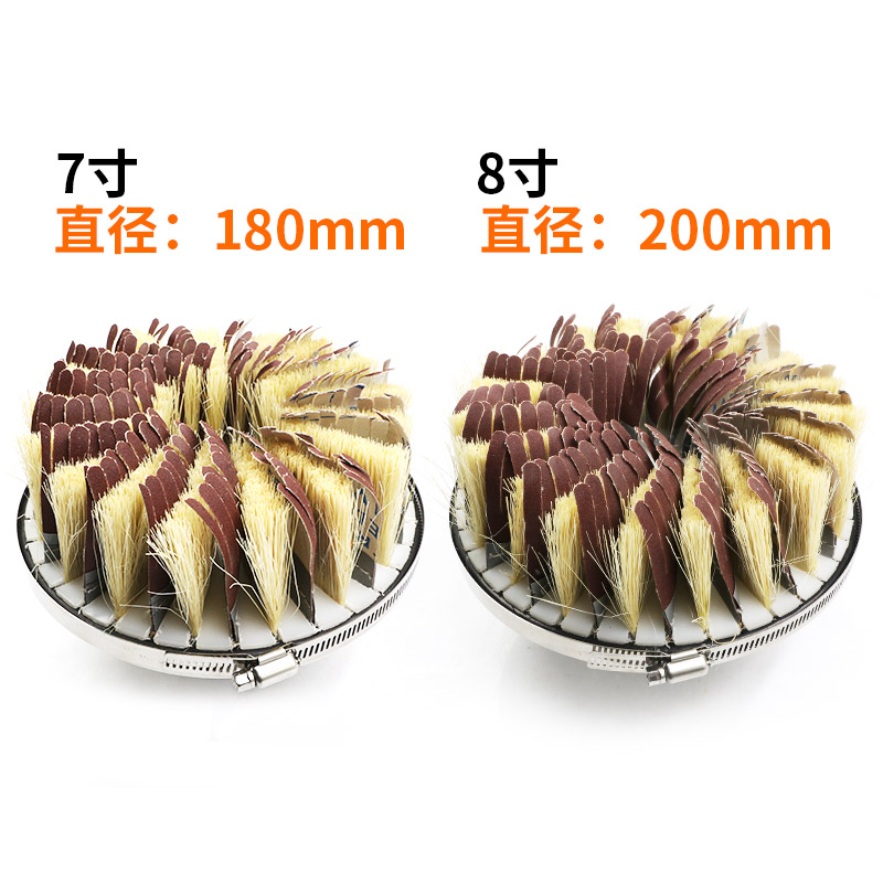 百马BM-P8异形气动打磨机木工油漆打磨轮砂光盘砂布刷盘剑麻砂纸-图2