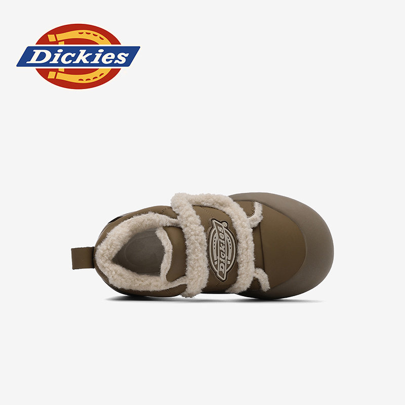 Dickies棉鞋女2025新款冬季加绒毛毛鞋魔术贴面包鞋雪地靴亲子鞋,淘宝优惠券,粉丝福利购,淘宝优惠卷