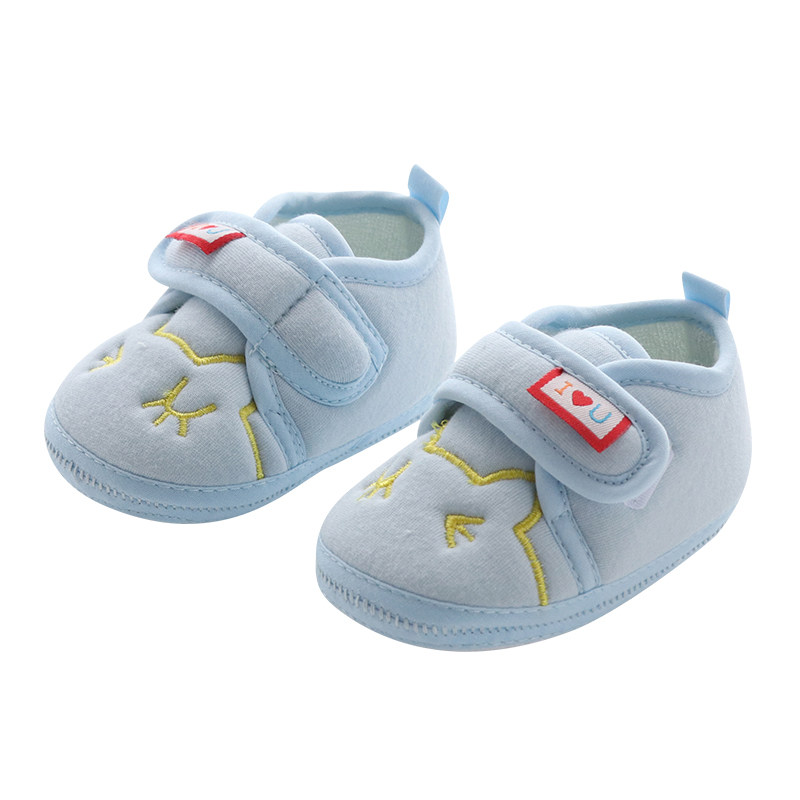 满月婴儿鞋子春秋0一1岁3九个月6女男春季软底新生宝宝学步鞋布底
