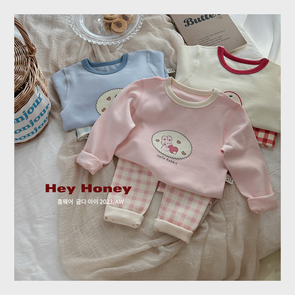 Pure cotton Korean autumn and winter Korean home clothing set to keep warm
