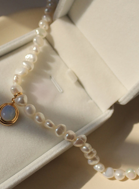 多戴法s925纯银天然女巴洛克珍珠