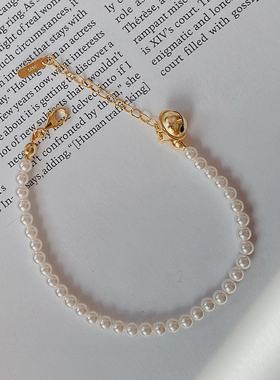 简约s925纯银珍珠铃铛女洋气镀金