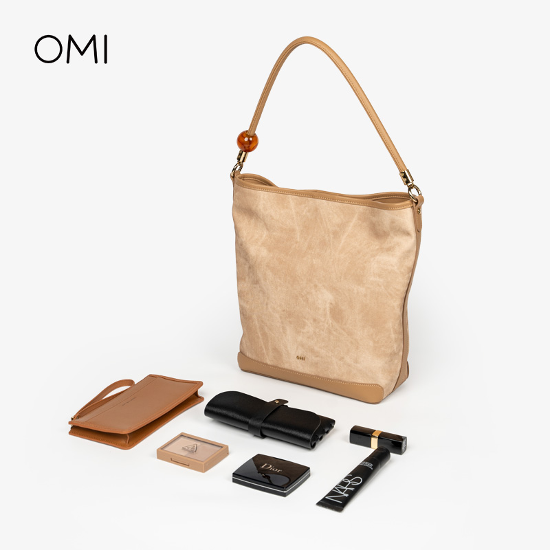 【秋冬新品】欧米omi水桶包晕染系列美拉德渐变色大容量托特包女