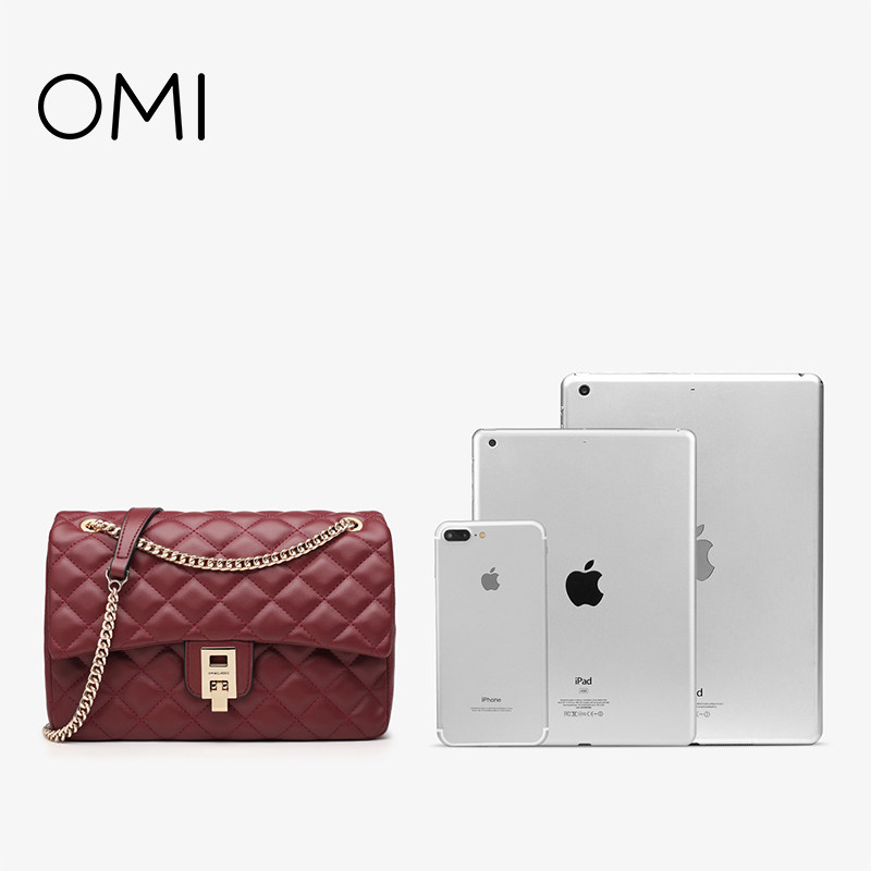 欧米2020新款潮网红链条百搭小方包 欧米女士包袋