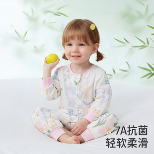婧麒婴儿春秋薄款防踢睡袋四季通用