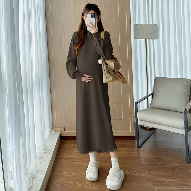 婧麒孕期哺乳高级孕妇装打底长裙冬装针织孕妇连衣裙新款孕妇裙子,淘宝优惠券,粉丝福利购,淘宝优惠卷