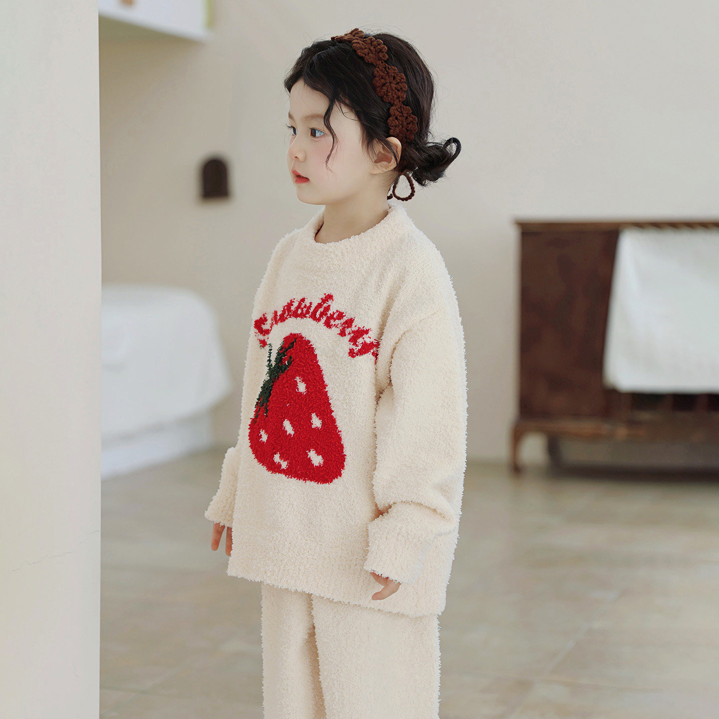 婧麒儿童半边绒家居服套装加厚保暖内衣套装抗静电羽毛纱睡衣睡裤,淘宝优惠券,粉丝福利购,淘宝优惠卷