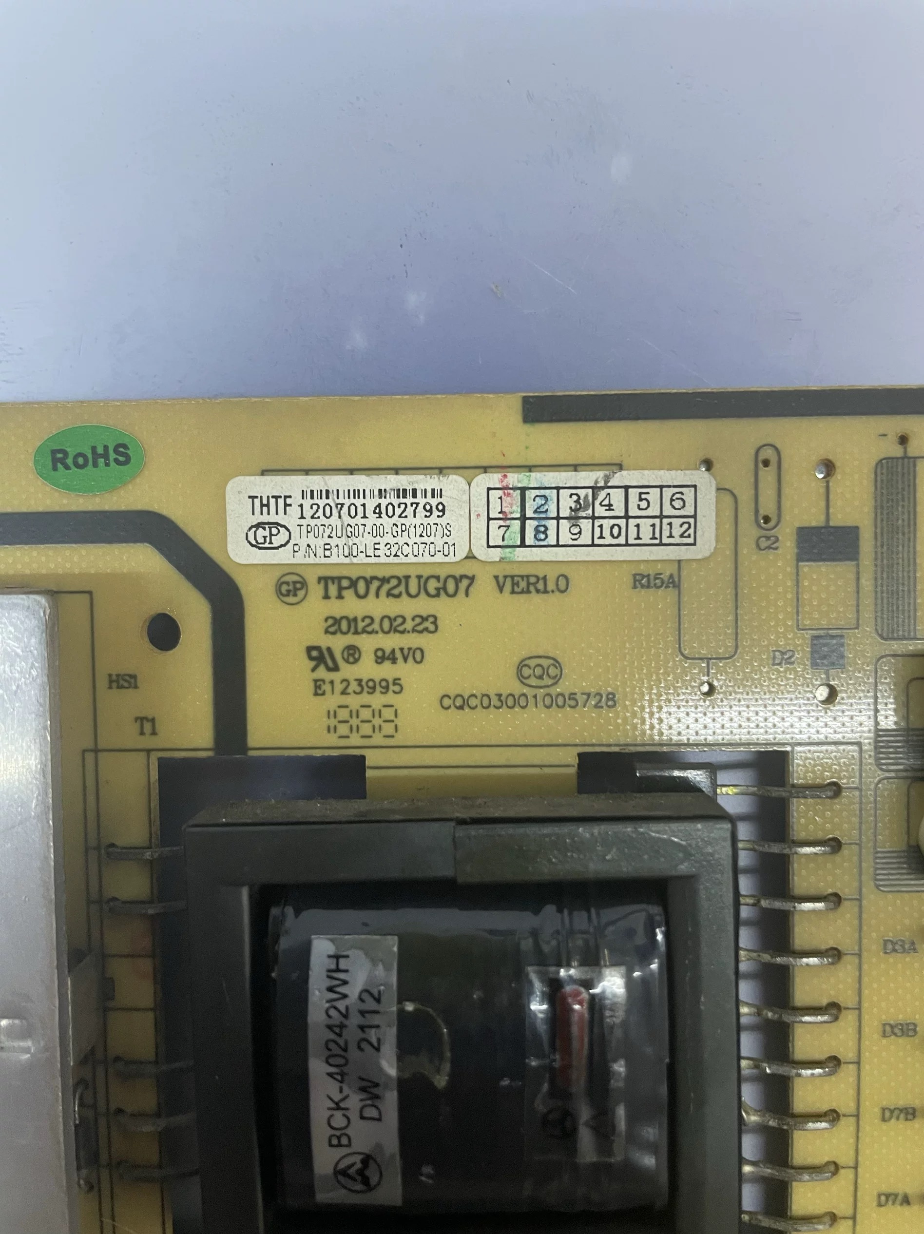 清华同方LE-32TM1000 液晶电视电源板TP072UG07 CQC03001005728 - 图0