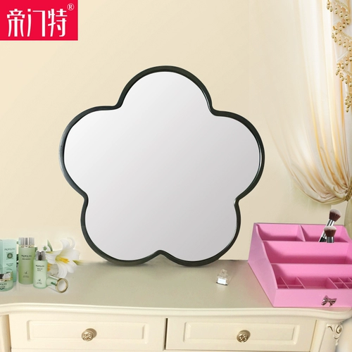 Подвесная настенная макияж зеркальное крыльцо декоративное зеркальное зеркало Деревянное стена подвесное зеркало спальня для ванной комнаты для ванной комнаты в ванной комнате