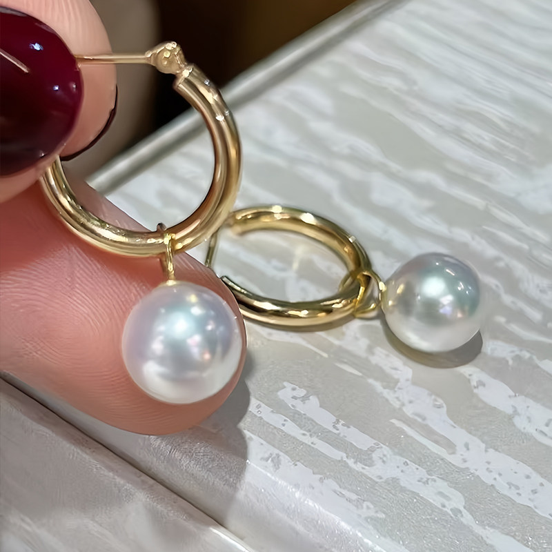 海水akoya珍珠耳环扣项链 法式多用款女轻奢高级耳圈送礼证书,淘宝优惠券,粉丝福利购,淘宝优惠卷