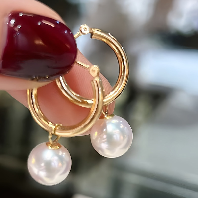 海水akoya珍珠耳环扣项链 法式多用款女轻奢高级耳圈送礼证书,淘宝优惠券,粉丝福利购,淘宝优惠卷