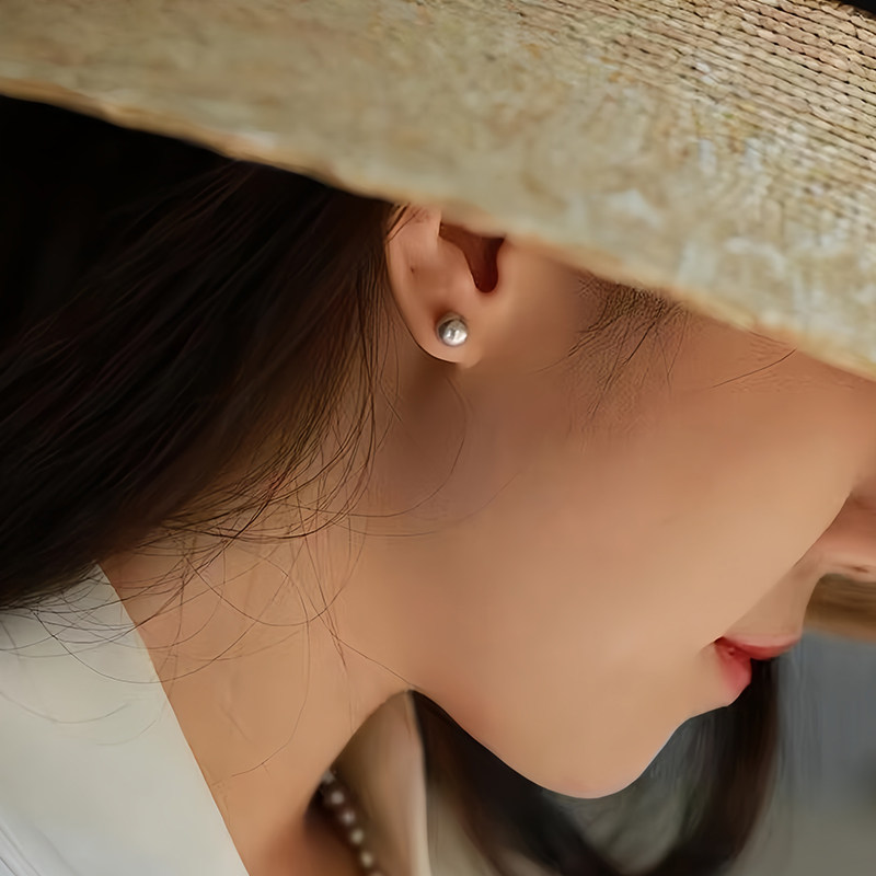 天然真多麻色akoya灰蓝mini耳钉海水小钢炮耳环 精致基础款养耳洞,淘宝优惠券,粉丝福利购,淘宝优惠卷