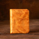 Slow time genuine leather neutral retro casual texture wallet