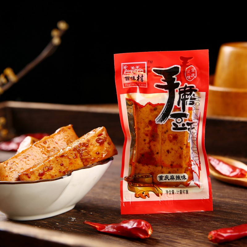 3斤百味村手磨豆干商超麻辣五香嫩豆腐干小包装休闲小吃卤零食1斤 - 图2
