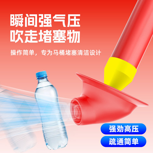 通马桶疏通器厕所堵塞非神器皮搋子管道强力吸下水道工具一炮通塞 - 图3