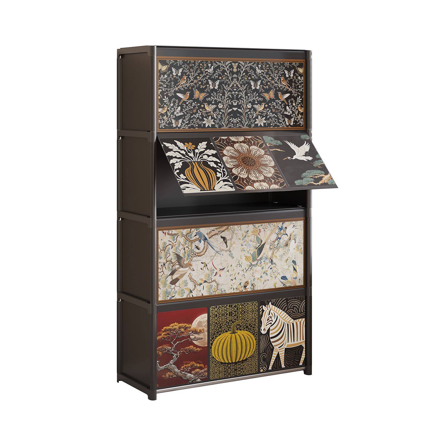 简易衣柜家用卧室出租房用宿舍组装衣物收纳柜中古风防尘储物柜子,淘宝优惠券,粉丝福利购,淘宝优惠卷