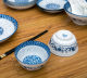 Underglaze colored Chinese-style blue and white porcelain household tableware