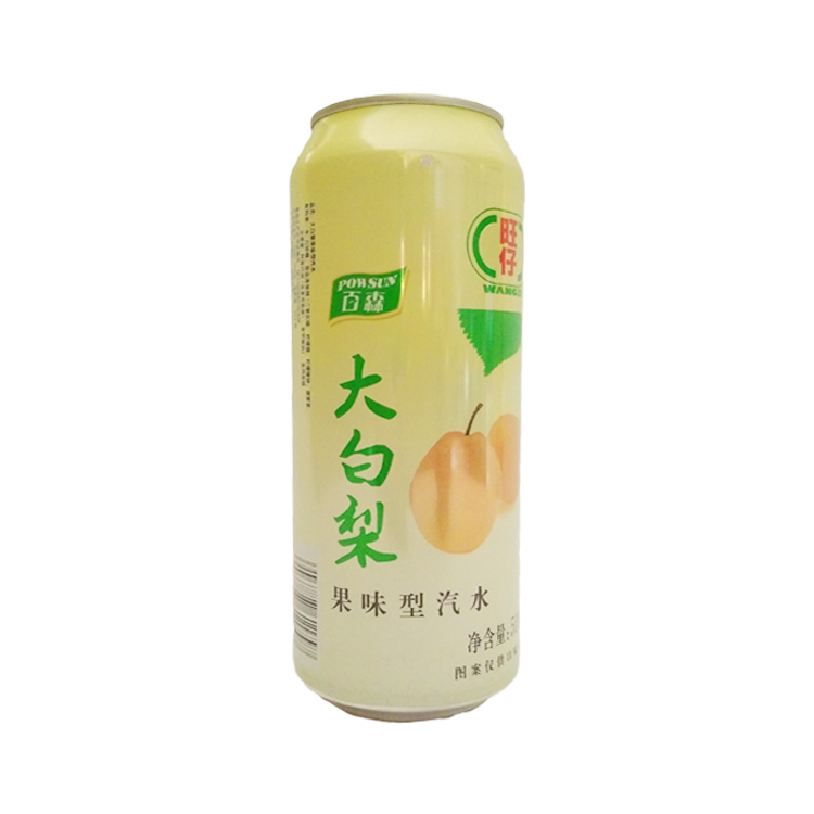 旺仔大白梨汽水500ml/瓶百森果味型东北汽水儿时果味碳酸饮料包邮 - 图0