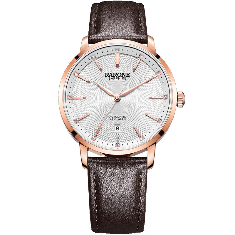 【商场同款】Rarone雷诺男机械全自动皮带手表防水男士腕表潮流