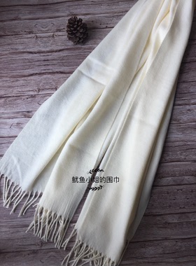 奶白色围巾软妹子百搭女冬季