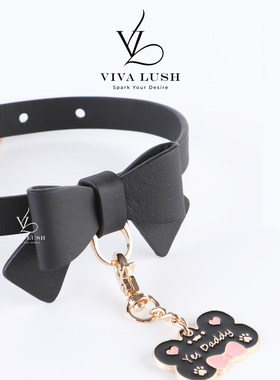 情趣蝴蝶结项圈sm情侣调教道具