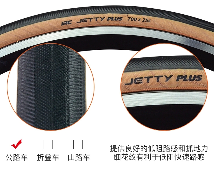 日本IRC JETTY PLUS 公路车外胎700cx25c 23c自行车折叠防刺轮胎 - 图1