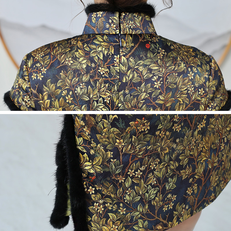 Quilted gold clip, demi-season cheongsam, fitted dress, custom made, new collection, Shanghai Quilted gold clip, demi-season cheongsam, fitted dress, custom made, new collection, Shanghai
