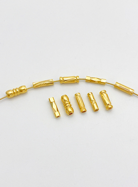 18K包金保色桶珠管珠螺纹隔珠