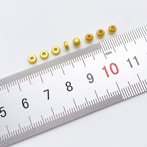 古法金保色转运珠小金珠圆珠隔片diy饰品手工串手链项链散珠隔珠 - 图0