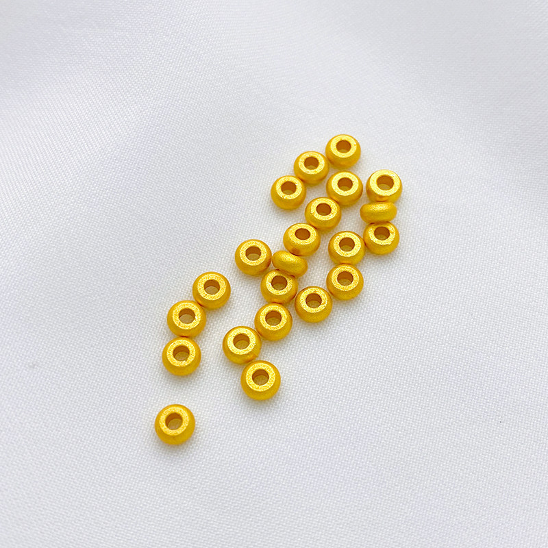 沙金保色磨砂飞轮珠圆隔片散珠手工diy手链项链饰品隔珠材料配件,淘宝优惠券,粉丝福利购,淘宝优惠卷