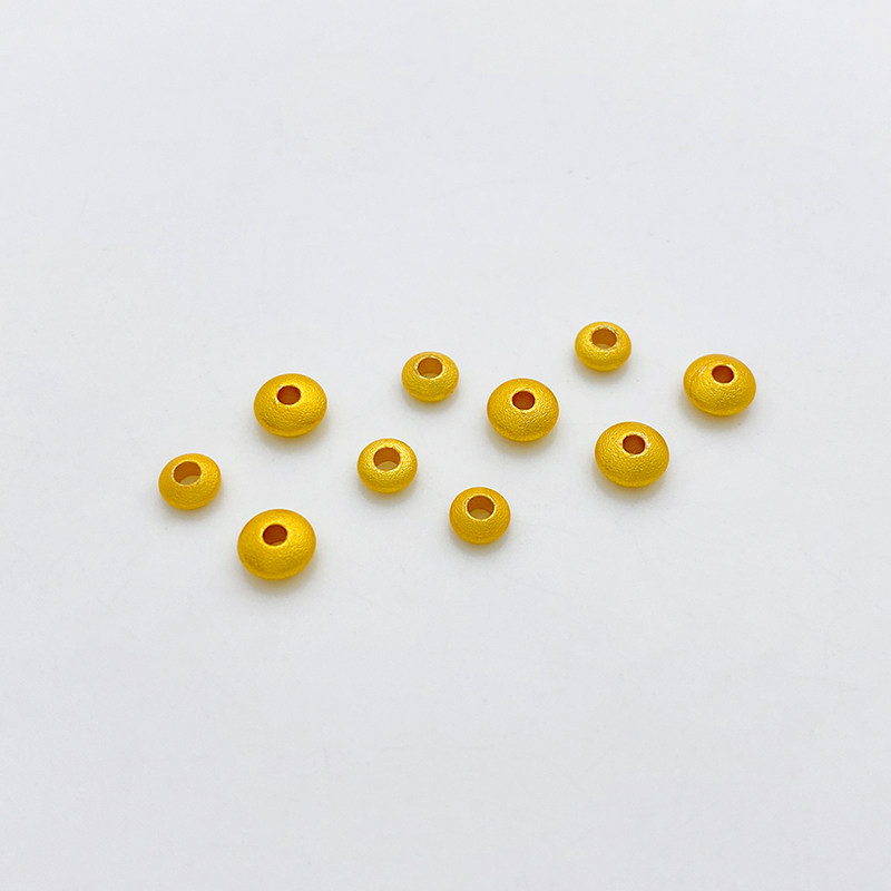 沙金保色磨砂飞轮珠圆隔片散珠手工diy手链项链饰品隔珠材料配件,淘宝优惠券,粉丝福利购,淘宝优惠卷