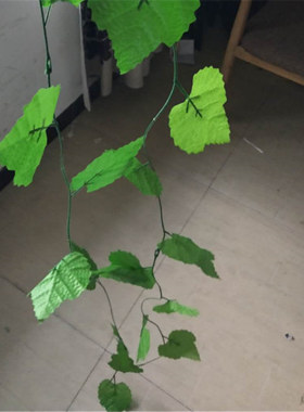 格栅仿真葡萄叶子管道遮丑藤条植物葡萄架网格花卉用塑料假藤蔓花
