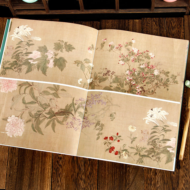 清代恽寿平中国历代经典绘画粹编花卉册牡丹图山水册满糖春色图花卉竹石图册山水花鸟册鱼戏图半篱秋图春花图等画集_虎窝淘