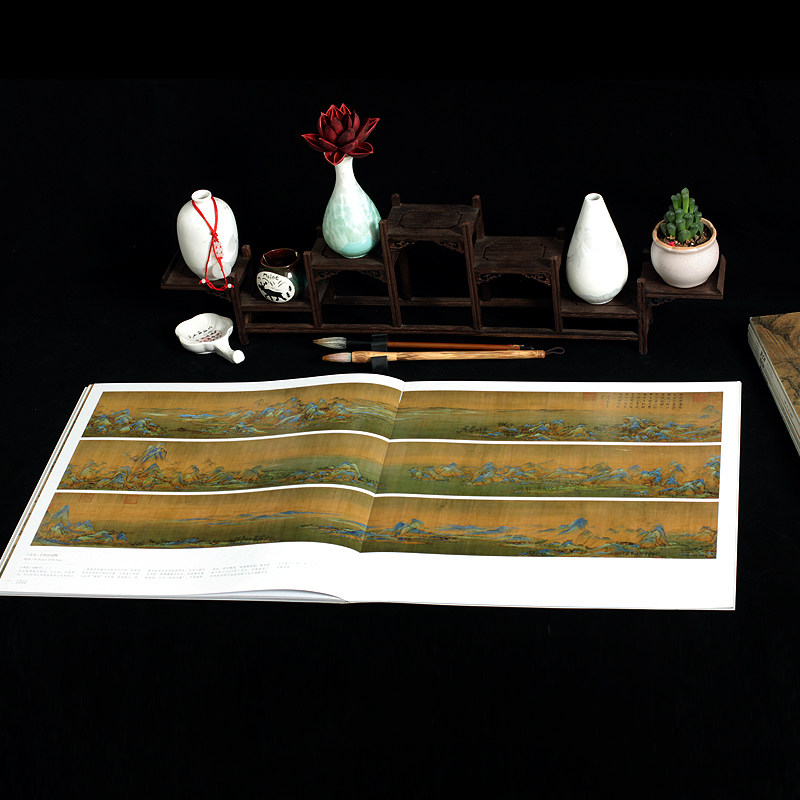 宋代卷中国历代名画精赏宋画小品高清放大版范宽溪山行旅图许道宁渔舟唱晚图武宗元朝元仙仗图李公麟维摩演教图等国画集合_虎窝淘