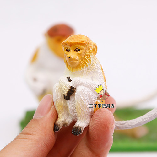 出口日本儿童动物玩具模型仿真动物摆件长鼻猴猩猩欧卡皮鹿 - 图2