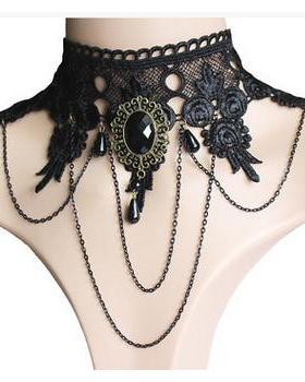 速卖通爆款蕾丝饰品 大牌欧美热销蕾丝项链 百搭颈链