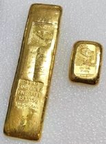 Original Taste Rare early Hong Kong HSBC Lions Head 1 Two 5 gold bars One set of two collections