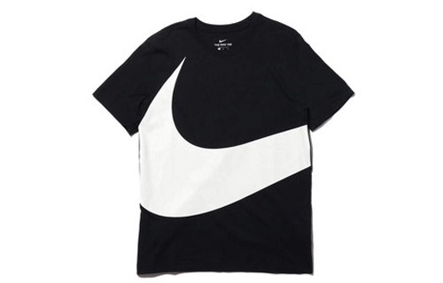 NIKE耐克Swoosh黑白大钩子LOGO运动短袖短裤T桖AR3162-AR5192-010 - 图3