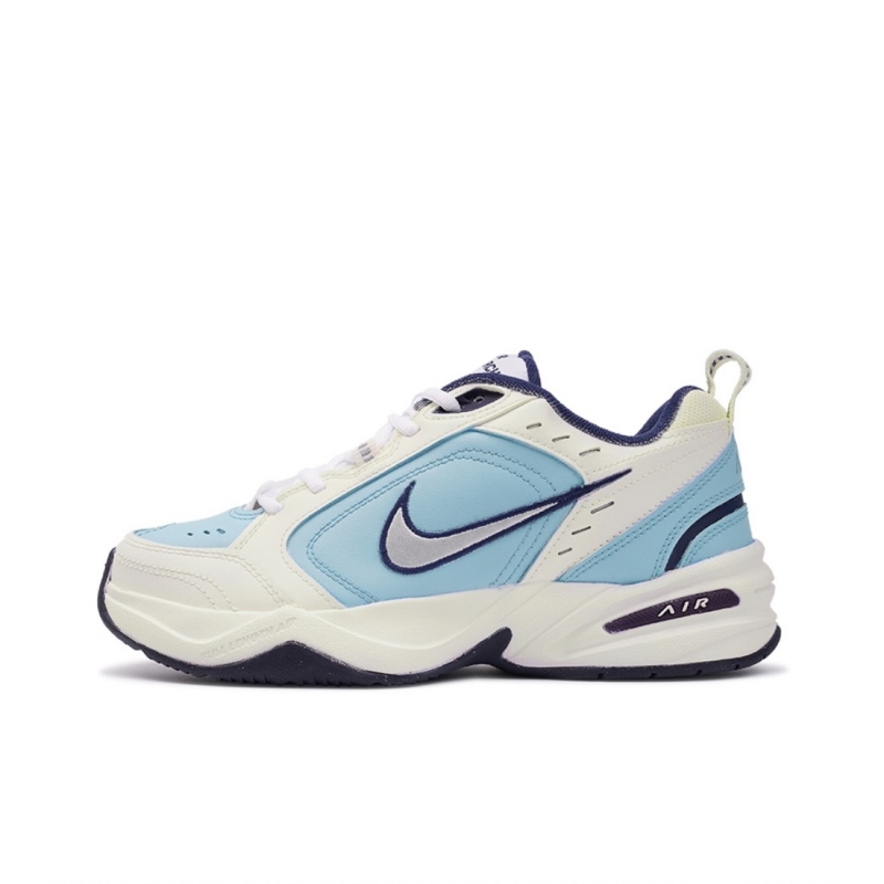 球鞋定制Nike Air Monarch 4白沙海滩蓝白增高耐磨男女低帮老爹鞋 - 图3