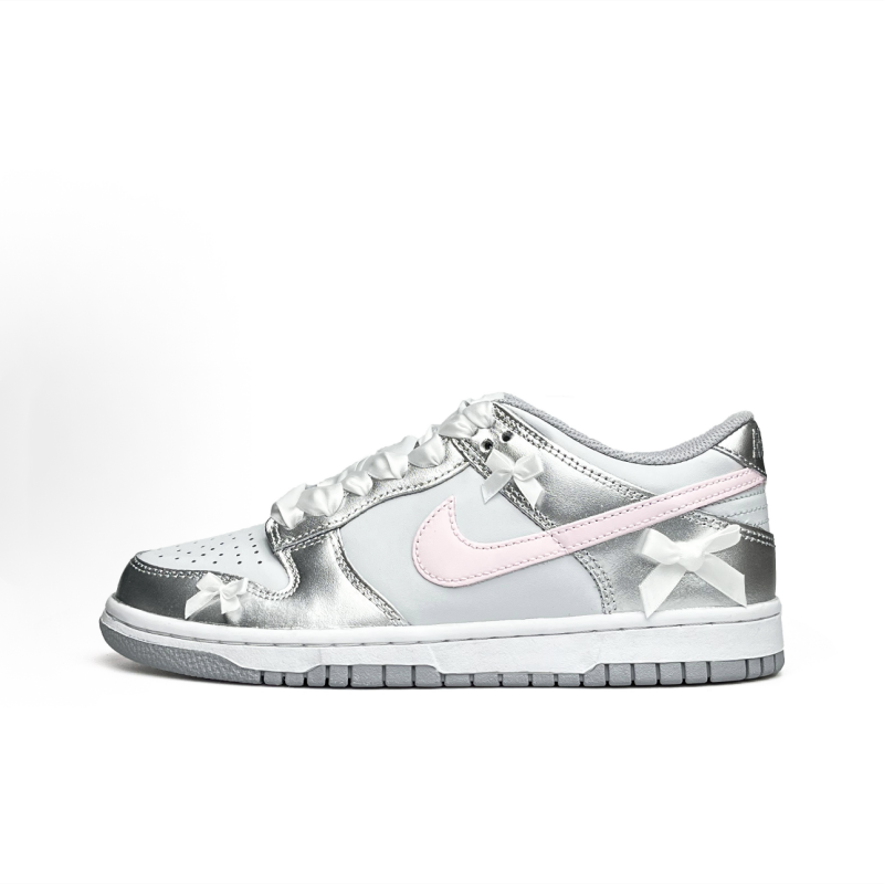 球鞋定制 Nike Dunk Low 芭蕾少女 丝带 优雅 女子低帮休闲板鞋,淘宝优惠券,粉丝福利购,淘宝优惠卷