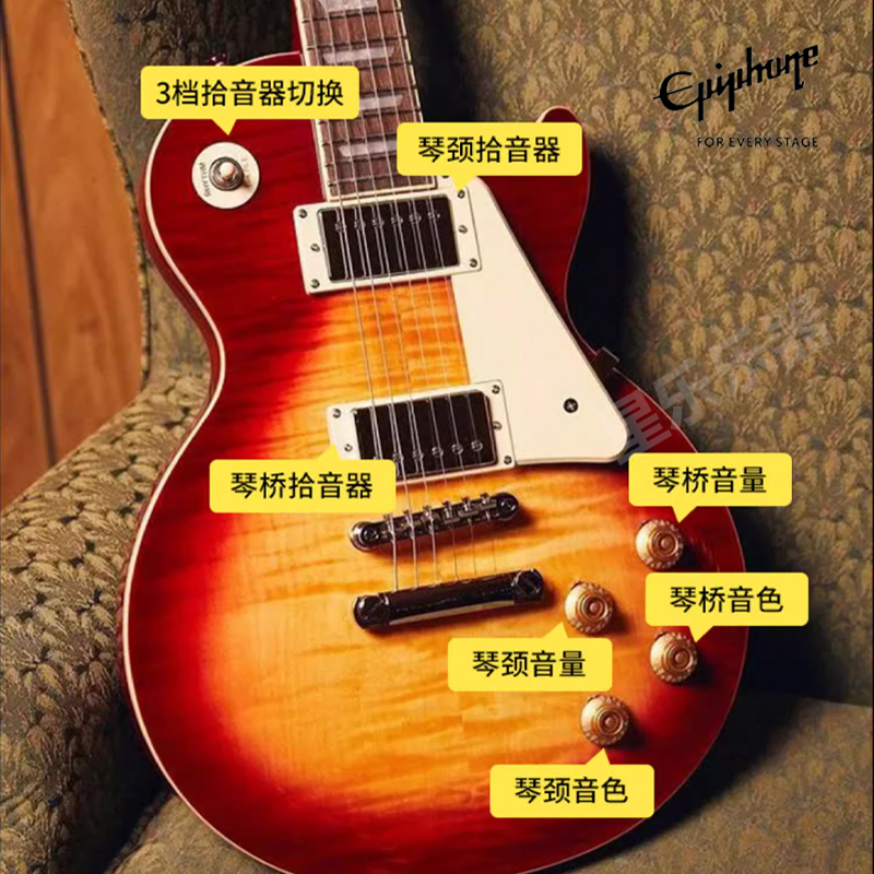 Epiphone易普锋电吉他Les Paul 50S/60S易普峰黑卡 1959正品授权-图2