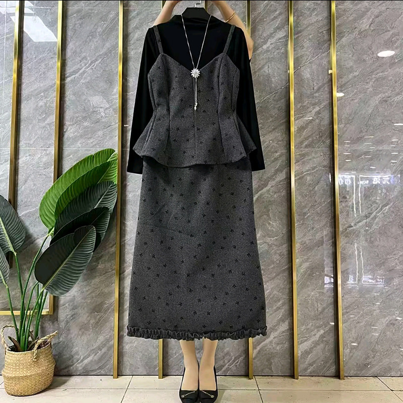 加大码女装收腰吊带背心半身裙胖妹妹气质轻熟风满身蝴蝶结两件套,淘宝优惠券,粉丝福利购,淘宝优惠卷