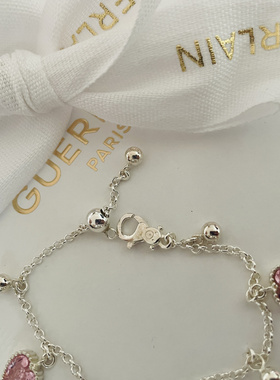 925纯银粉红爱心云朵原创设计小众轻奢手链女款2025新款爆款手链