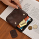 HelloKitty handmade leather coin wallet for women cute mini portable headphones key ID card bag